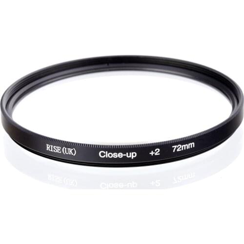 RISE(UK) 72mm Close-Up +2 Macro Lens Filter for Nikon Canon SLR DSLR Camera
