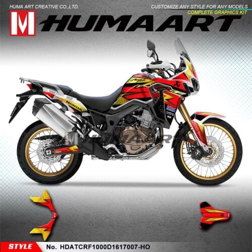 HUMAART Self Adhesives Waterproof Stickers Custom Graphics for Africa Twin CRF1000D CRF1000L 2016 2017