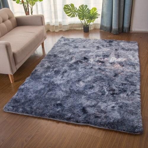 Nordic Large Size Solid Pile Plush Carpet For Living Room Non-Slip Bedroom Study Corridor Soft Rugs Childroom Mat