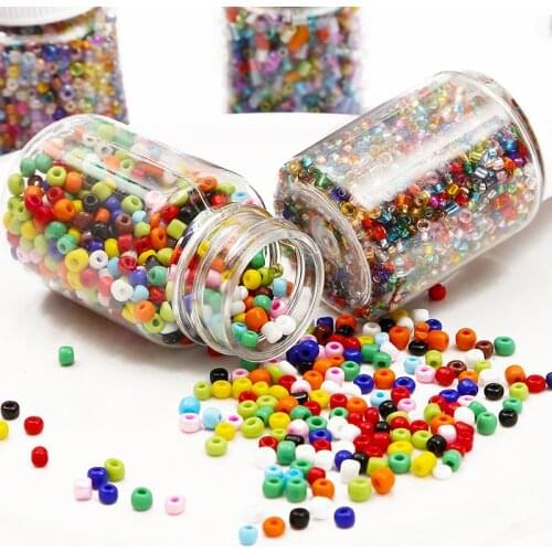 3000Pcs/Bottle Small 2mm Glass Seed Beads Charm Czech Mix Color Round Beads DIY Bracelet Necklace For Jewelry Making Accessories