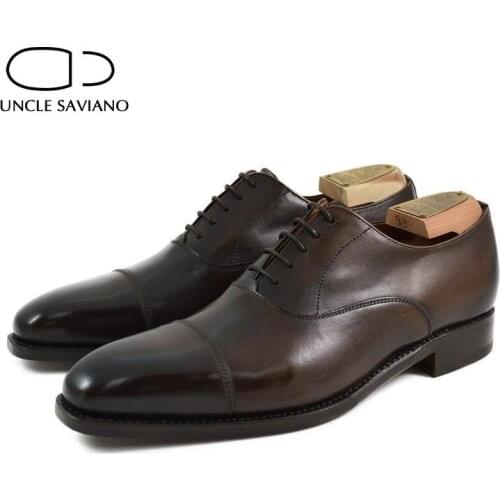 Uncle Saviano Oxford Men Dress Shoes Wedding Style Man Shoe Wedding Formal Genuine Leather Business Designer Best Men Shoes
