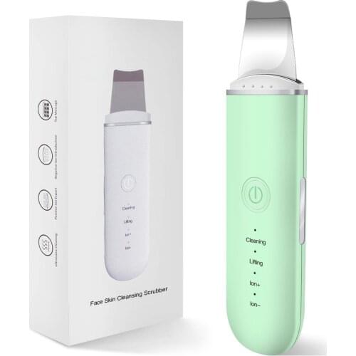 Ultrasonic Face Skin Scrubber Skin Spatula Blackhead Remover Pore Cleaner Facial Skin Lifting and Cleansing Tool