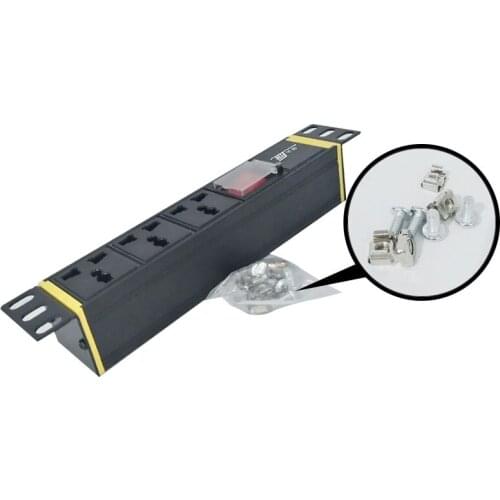 PDU Universal Outlets Network Cabinet Rack 1.5/2.5 square Core 3500/4500w Aluminum alloy Power Strip Power Charge Socket 10/16A