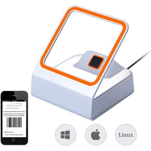 USB Auto QR Barcode Scanner 1D/2D Bar code Reader For Mobile Desktop High-end Payment Bar Code Reader Support Windows Linux