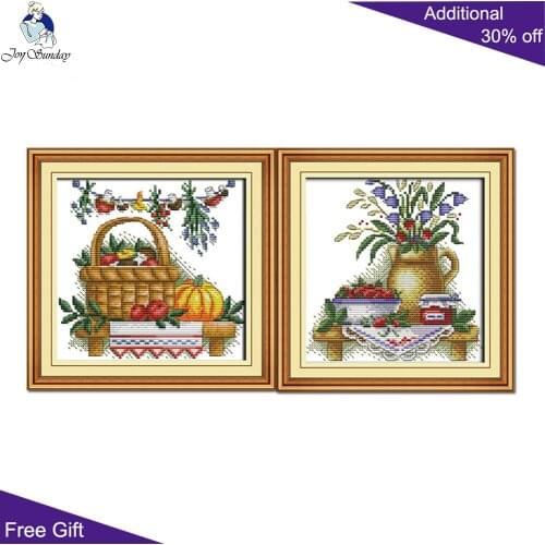 Your Gift J351J353 Counted and Stamped Home Decor Table Vase Series Needlework Needlepoint Embroidery DIY Cross Stitch kits