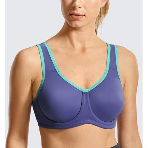 Full Coverage Bra Womens Seamless Max Control High Impact Underwire Big Size Solid Active Bra Female Lingerie 38 D E F Hot Sale