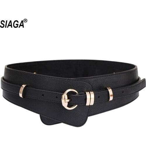 Ladies Casual Retro Black Overcoat Decorative Genuine Leather Belts for Women Type Fashion Waistband Belt FCO106