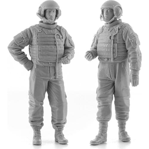 1/35 2 tankmen, US Army, Resin Model Soldier GK, military theme, Unassembled and unpainted kit