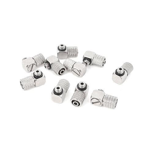 10 Pcs 5mm Male Thread Elbow Fitting Quick Joint Connector for 6mmx4mm Air Pipe