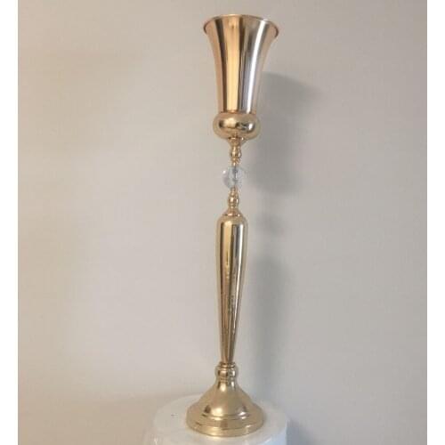 10pcs)80cm tall Gold Metal Wedding Flower Vase,Flower Stand for Table Centerpiece qq318