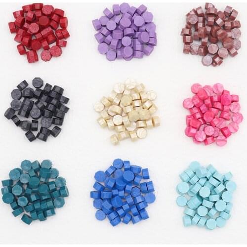 100pcs/Bag Sealing Wax Seal Stamp Colorful Wax Beads for Scapbooking Craft Gift Wedding Invitation