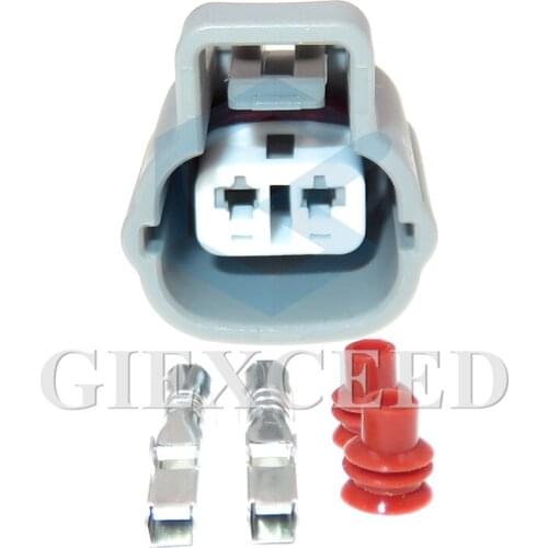 2 Sets 2 Pin Car Electrical Wiring Socket Auto Parts 6189-0100 Cable Harness Plastic Housing Waterproof Connector