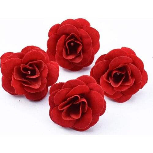 30pcs Artificial rose flowers cheap for Christmas home decorations diy gifts box wedding bridal accessories clearance needlework