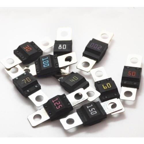 20pcs MIX littelfuse 498 midi series small car fuse Bolt fuse car 30A 40A 50A 60A 70A 80A 100A 125A 150A 200A auto fuse