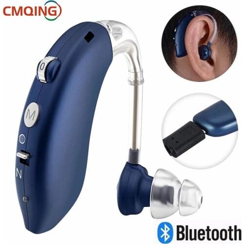 BTE Hearing Aids Sound Amplifier Rechargeable Mini Digital Invisible Deaf-Aid Behind The Ear Aid for Health Care Audifonos