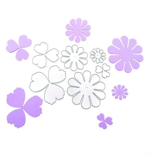 Julyarts 6pcs Flower Scrapbooking Tools Natal For Scrapbooking Card Album Making DIY Crafts Stencil Supplies