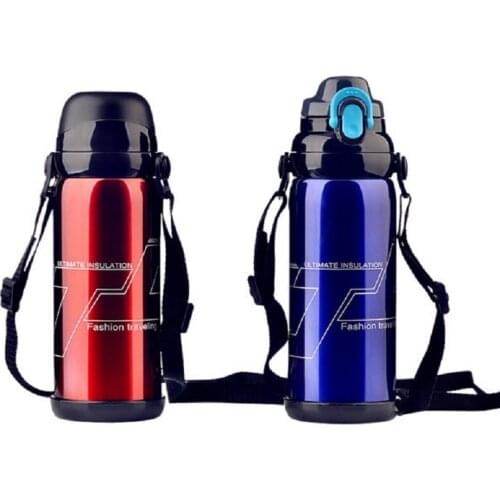 800ml Stainless Steel Double Cover Thermal Insulation Kettle Vacuum Thermos Flask Travel Mug