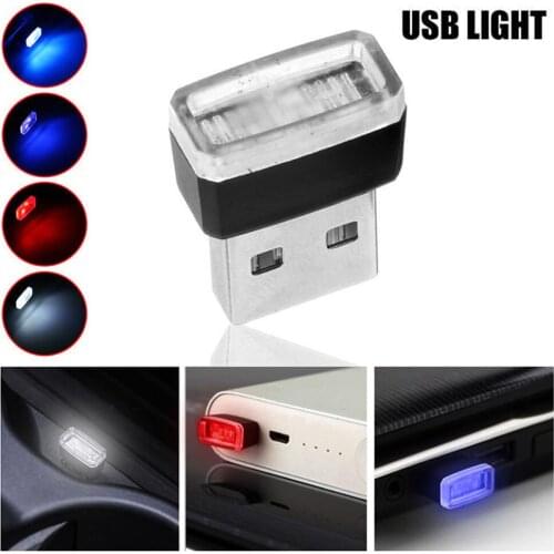 Car Styling USB LED mini Atmosphere Lights Decorative Lamp Emergency Lighting Universal PC Portable Plug Car accessories #30