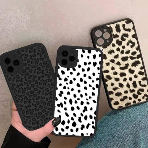 Phone Case For iPhone 12 11 Mini Pro XR XS Max 7 8 Plus X Ottwn Leopard Print Pattern Matte transparent cover