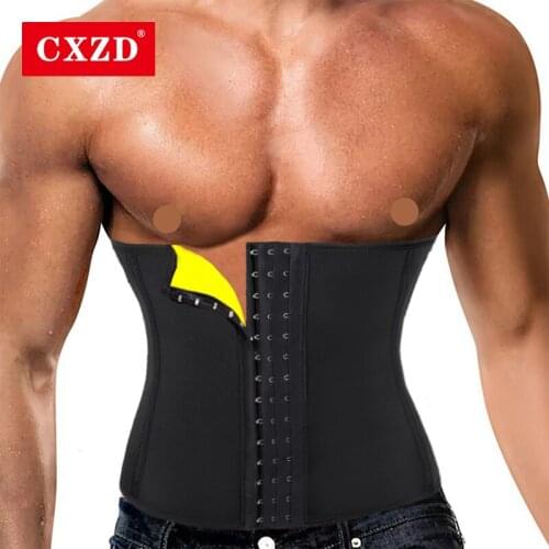 CXZD Waist Trainer Belts Sauna Slimming Men Body Shapers Girdle Neoprene Workout Sweat Belly Trimmer Corset for Weight Loss