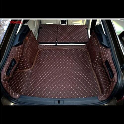 Good quality! Special trunk mats for Skoda Superb 2018-2015 waterproof boot carpets cargo liner for Superb 2017