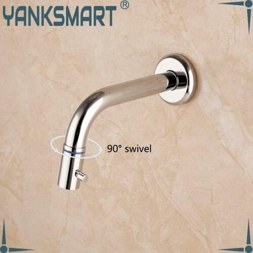 Chrome Bath Tub Faucet Shower Mixer Wash Basin Sink Faucet Brass Waterfall Mixer Single Cold Wall Mounted Ceramic