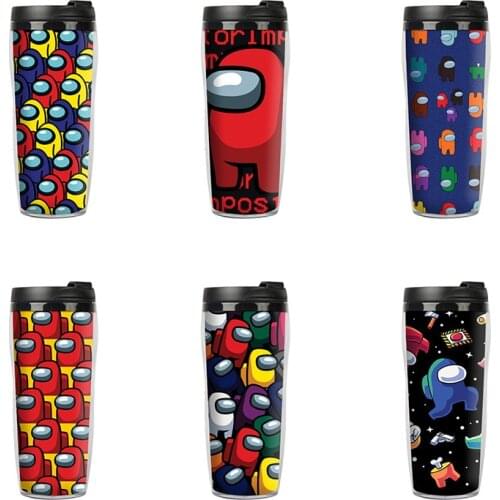 Among of Us Game Surrounding Student Home Drinking Cup Coffee Water Milk Cartoon Creative Cup Double Insulated Plastic Cup Gift