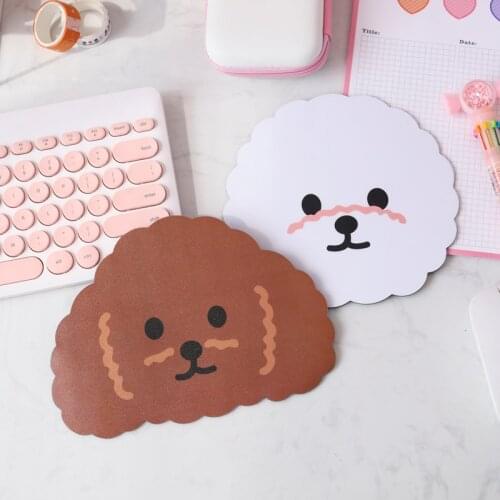 W&G Cartoon Mini Cute Dog Computer Mouse Pad Desk Rubber Mat Student Office Keyboard Gaming Mousepad Office Table