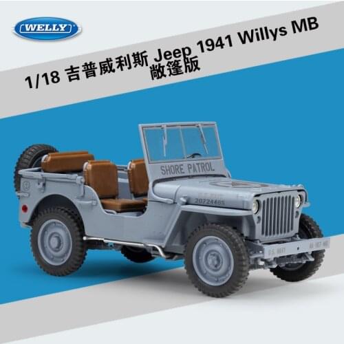 Welly 1: 18 Jeep 1941 Willys MB Simulation Alloy Car Model Collection Gift Decoration toy