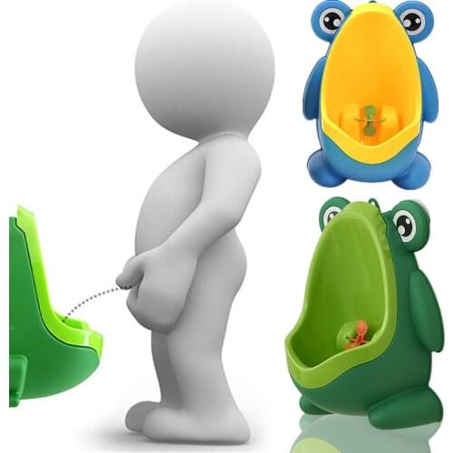 Cartoon Frog Baby Boy Potty Toilet Training Frog Children Stand Vertical Urinal Kid Boys Penico Pee Infant Toddler Wall-Mounted