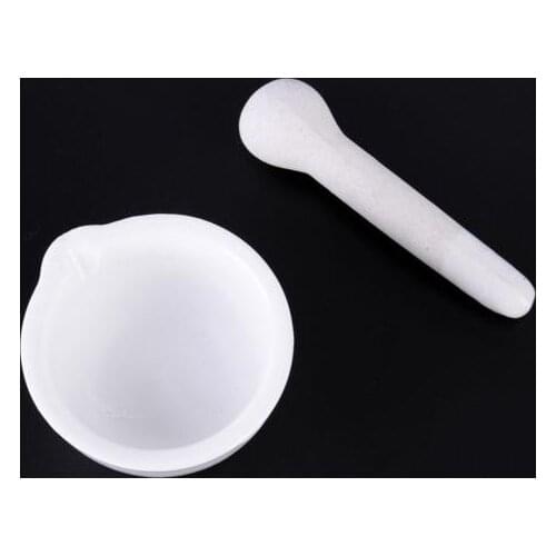 6ml Ceramic Porcelain Mortar And Pestle Mix Grind Bowl Set Laboratory Herbs Kitchen
