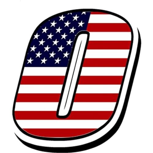 SZWL Creative Racing Numbers Vinyl Usa United States Flag Stickers Waterproof Decal for Motocross Moto Auto Car Atv,13cm*10cm