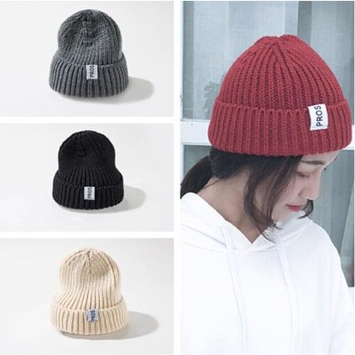 2020 New Hats for Women Ins Beanies Unisex Knitted Woolen Cap Womens Autumn Winter Warm Hat Thicken Lettered Label Breathable