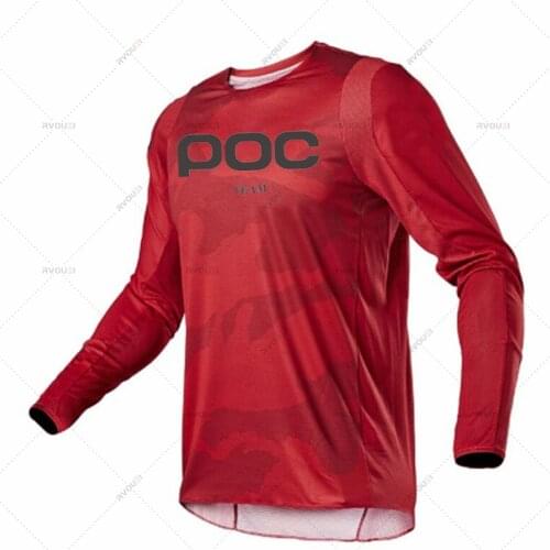 NEW TEAM POC Motocross Jersey Downhill Tshirt FXR Racing Shirt Cycling Mountain Bike DH Maillot Ciclismo Hombre Quick Dry Jersey