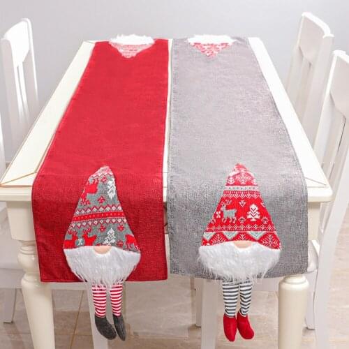 New Christmas decorative Rudolph table runner creative dining table tea table decorative tablecloth mats chair cover wholesale