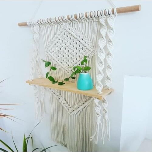 New Boho Cotton Macrame Wedding Backdrop Wall Hanging Handmade Retro Knitting Tapestry Hanger Art Home Decor one piece