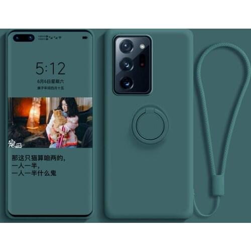 Silicone Case For Samsung Galaxy Note 20 Ultra S20 S21 S20 10 9 S10 S9 S8 Plus S20Ultra S21Plus Full Protection Ring Phone Cover