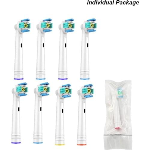4PCS Electric Toothbrush Head Replacements Brush Heads Individual Single Package Soft Bristles for Oral B OC18 D20 D25 D30