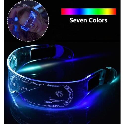 LED Glasses Wire Neon Party Luminous Light Up Glasses Rave Costume Party Decor SunGlasses Halloween Decoration d88