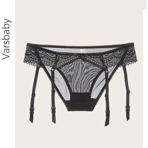 Varsbaby womens sexy floral lace briefs low-rise underwear garters-style S M L XL panties