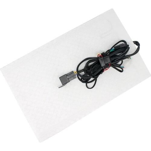 Carbon Fiber 12V Auto Heater Round Switch Heating Pad Cover Kit