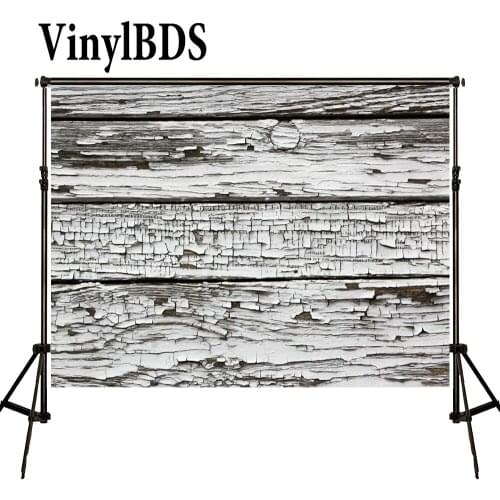 VinylBDS Photography Backdrops Partially Damaged Gray Wood Brick Wall Backgrounds For Photo Studio Ntzc-053
