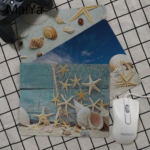 Maiya High Quality sea beach shell Conch starfish Keyboard Gaming MousePads Smooth Writing Pad Desktops Mate gaming mouse pad
