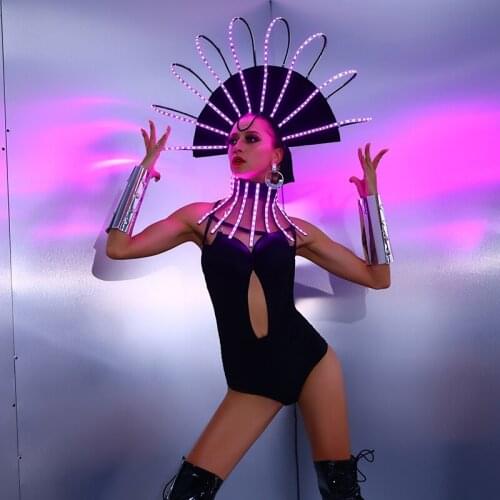 Sexy Bodysuit Nightclub Bar Dj Ds Rave Clothes Pole Dance Clothes For Women Jazz Performance Costumes Festival Clothing DQS7722