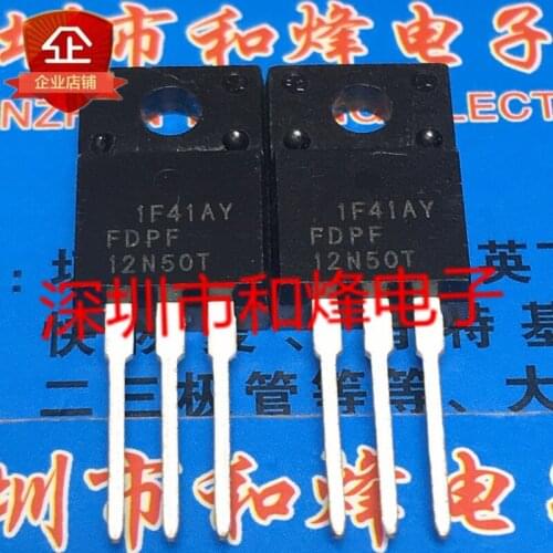 10PCS FDPF12N50T TO-220F