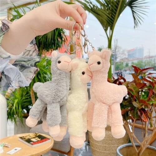 18 cm Cute alpaca Stuffed Plush Toys Cute Dress Pendant Dolls Gifts Birthday Wedding Party Decor