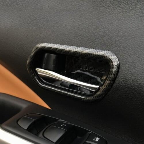 4pc for NISSAN KICKS 2017 Door bowl with inner handle Sequin Carbon fiber pattern