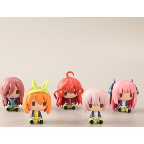 5pcs/set Kawaii The Quintessential Quintuplets Japan Anime Figure PVC Toys Cute Nakano Ichika Nino Doll Room Decor Gift for Boys