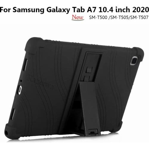 Case For Samsung Galaxy Tab A7 2020 10.4" Stand Soft Silicon Cover For Galaxy Tab A7 2020 SM-T500/T505 Tablet Shell Capa + Pen