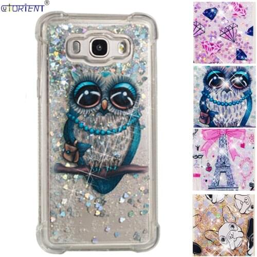 Phone Funda For Samsung Galaxy J7 2016 J76 Dynamic Liquid Quicksand Shockproof Case SM-J710F SM-J710FN SM-J710FN/DS Bumper Cover